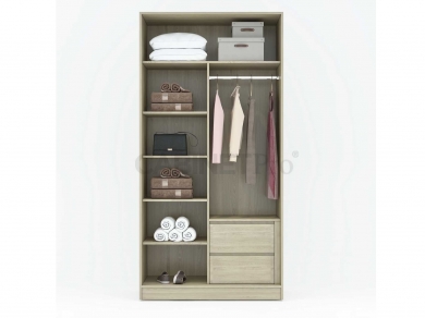 MẪU TỦ ÁO 2 CÁNH MỞ 03