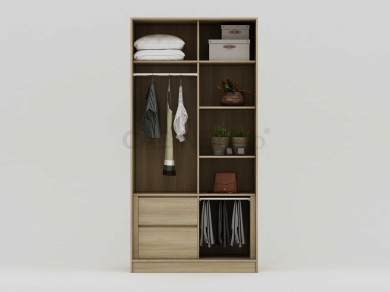 MẪU TỦ ÁO 2 CÁNH MỞ 08