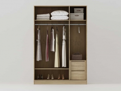 MẪU TỦ ÁO 3 CÁNH MỞ 12