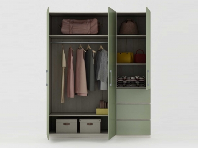 MẪU TỦ ÁO 3 CÁNH MỞ 14