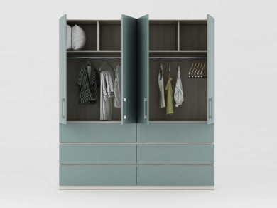 MẪU TỦ ÁO 4 CÁNH MỞ 09